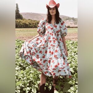 The Great Pleated Ravine Dress, Western Rose Print. Size 3. $450 retail.